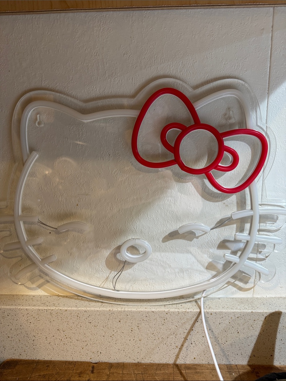 Hello Kitty White and Red Neon Wall Decor